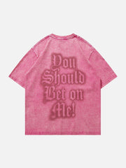 T-Shirt mit Gothic-Waschungsprint 