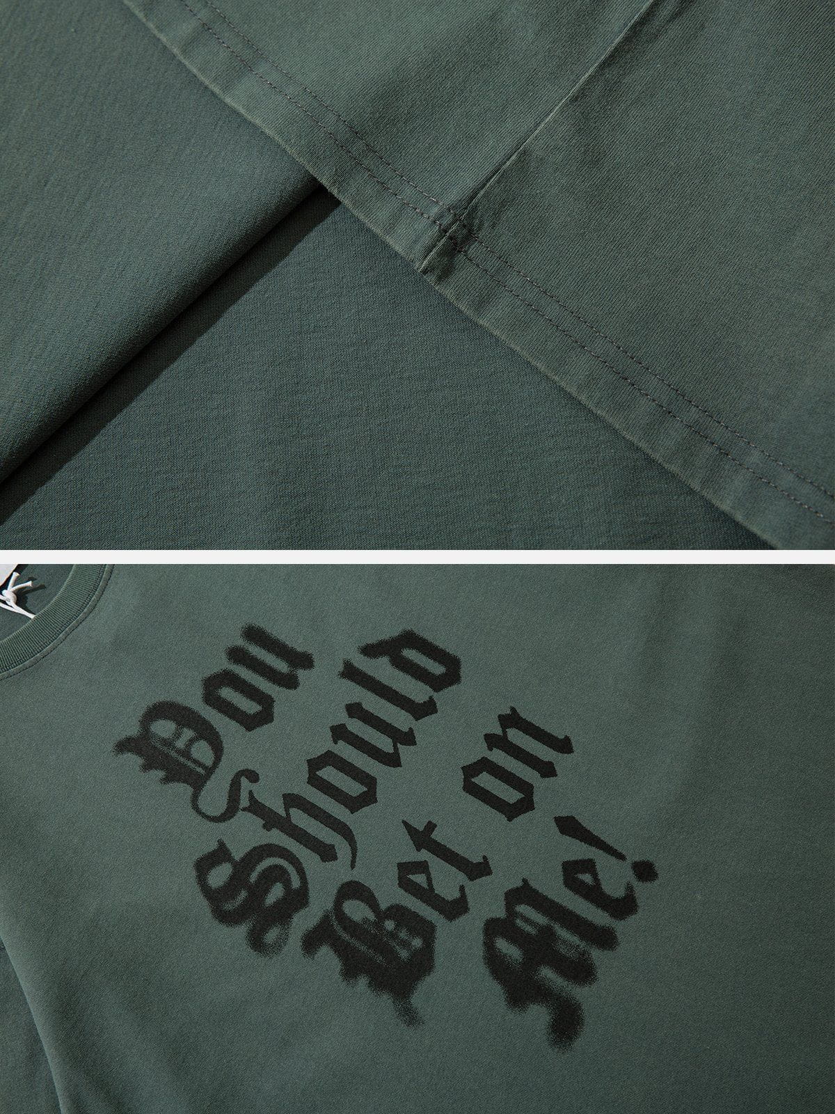 T-Shirt mit Gothic-Waschungsprint 
