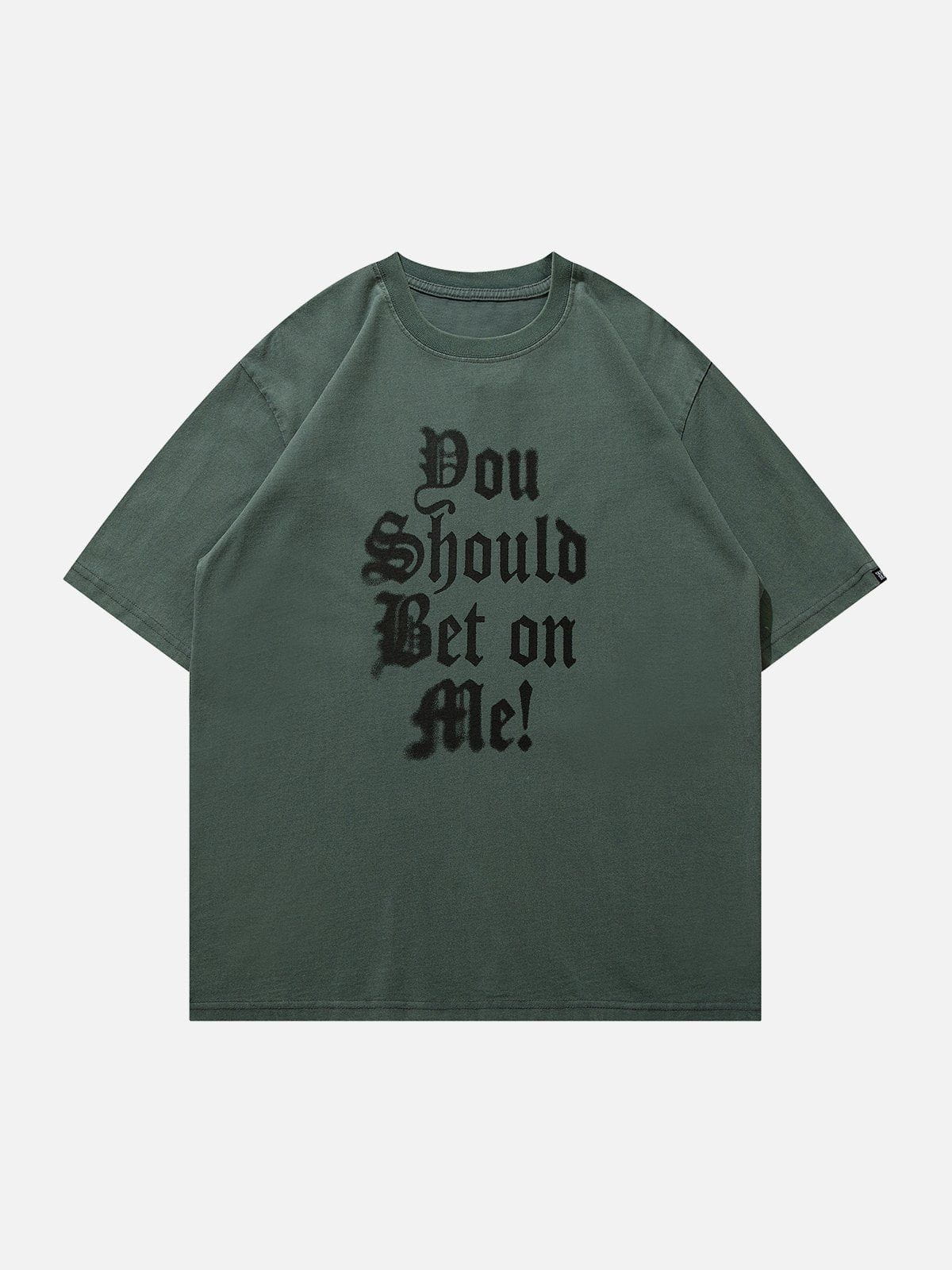 T-Shirt mit Gothic-Waschungsprint 