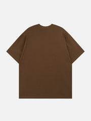 T-Shirt mit Buchstabenstickerei und Farbverlauf 