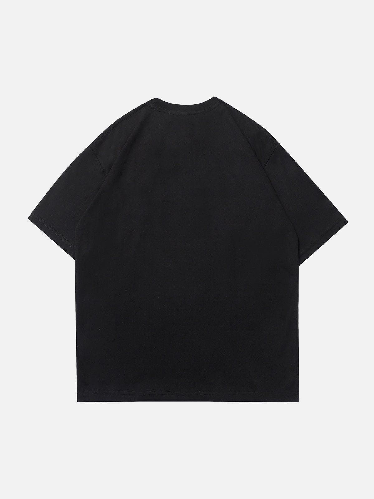 T-Shirt mit Buchstaben-Print und Farbverlauf 