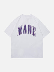 T-Shirt mit Buchstaben-Print und Farbverlauf 