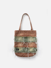 Gradient Fringe Denim Tote Bag