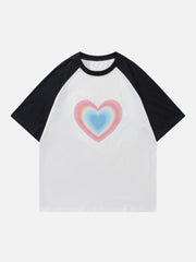 Gradient Heart Print Tee