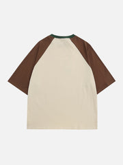 Raglan-T-Shirt mit Farbverlauf und Buchstaben-Print 