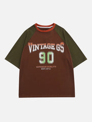 Raglan-T-Shirt mit Farbverlauf und Buchstaben-Print 