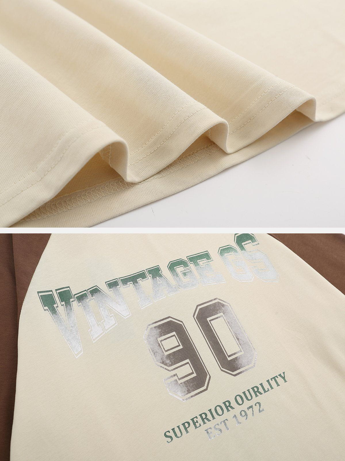Raglan-T-Shirt mit Farbverlauf und Buchstaben-Print 