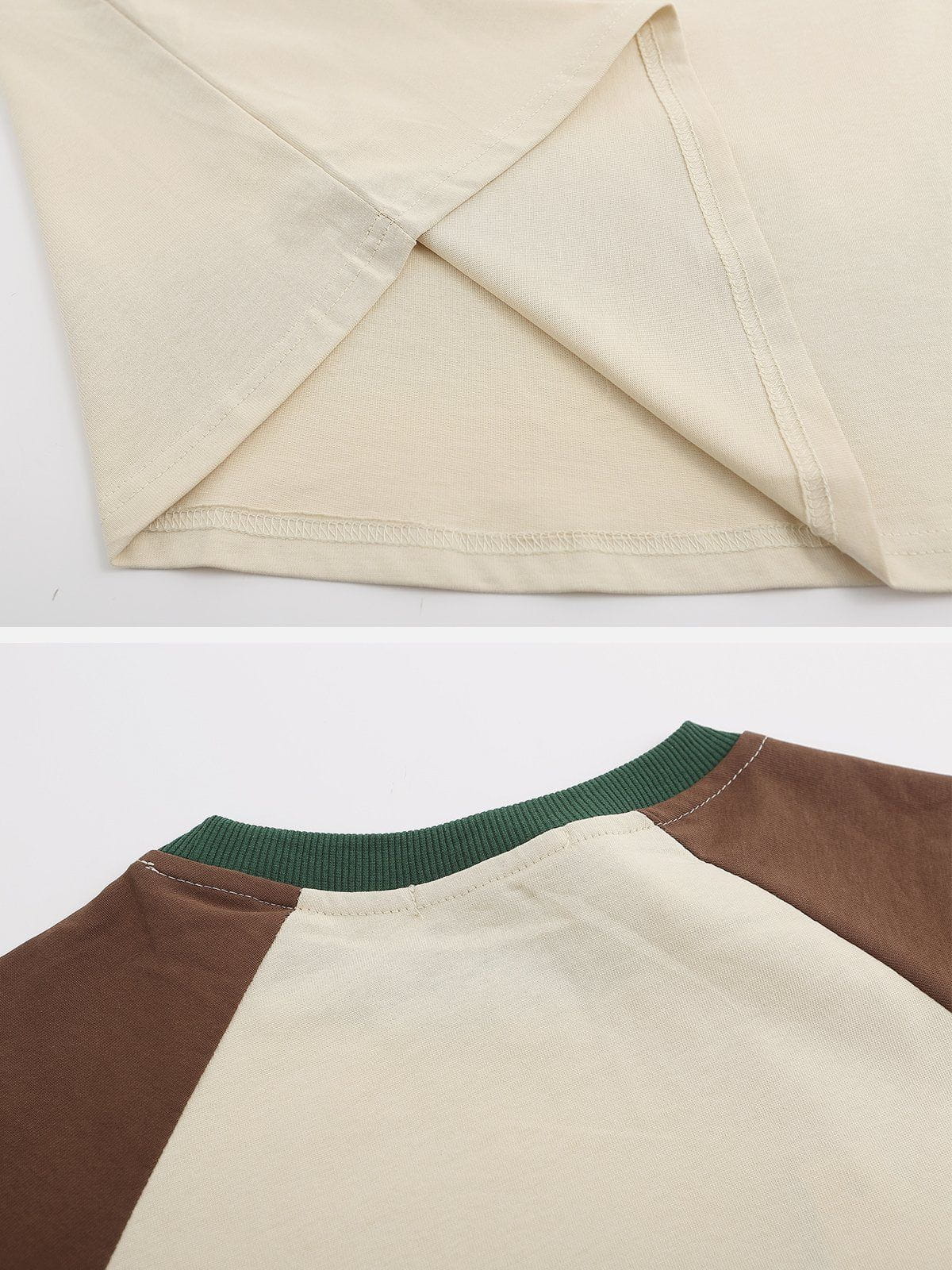Raglan-T-Shirt mit Farbverlauf und Buchstaben-Print 