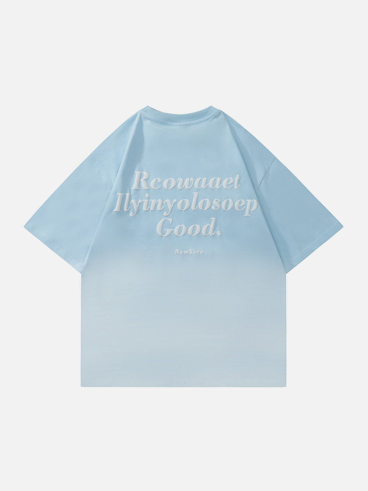T-Shirt mit Farbverlauf und Buchstaben-Print 