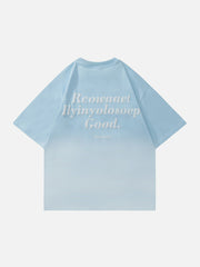 T-Shirt mit Farbverlauf und Buchstaben-Print 