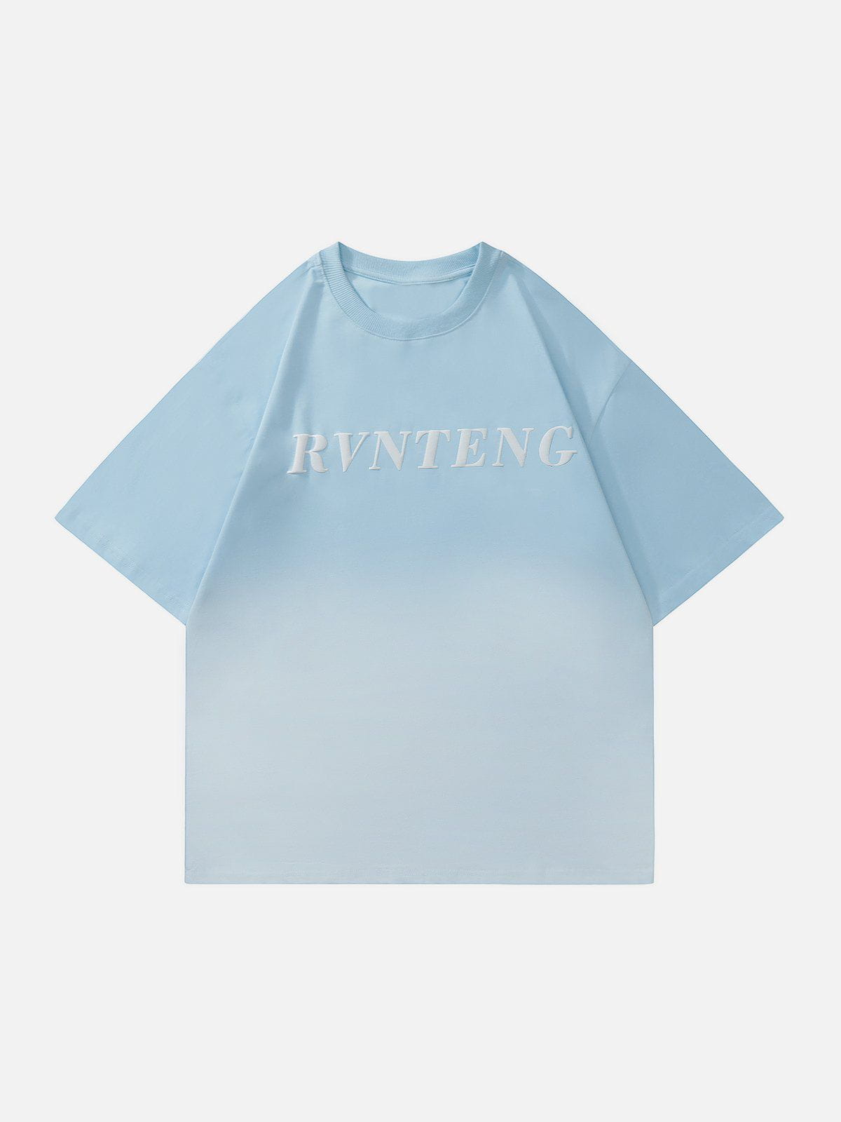 T-Shirt mit Farbverlauf und Buchstaben-Print 