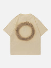 T-Shirt mit Farbverlauf und Buchstaben-Print 
