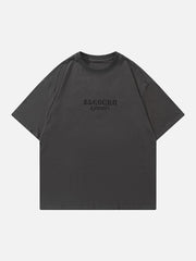 T-Shirt mit Farbverlauf und Buchstaben-Print 