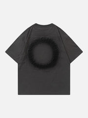 T-Shirt mit Farbverlauf und Buchstaben-Print 