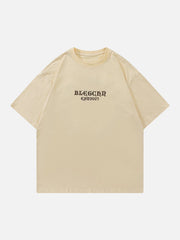 T-Shirt mit Farbverlauf und Buchstaben-Print 