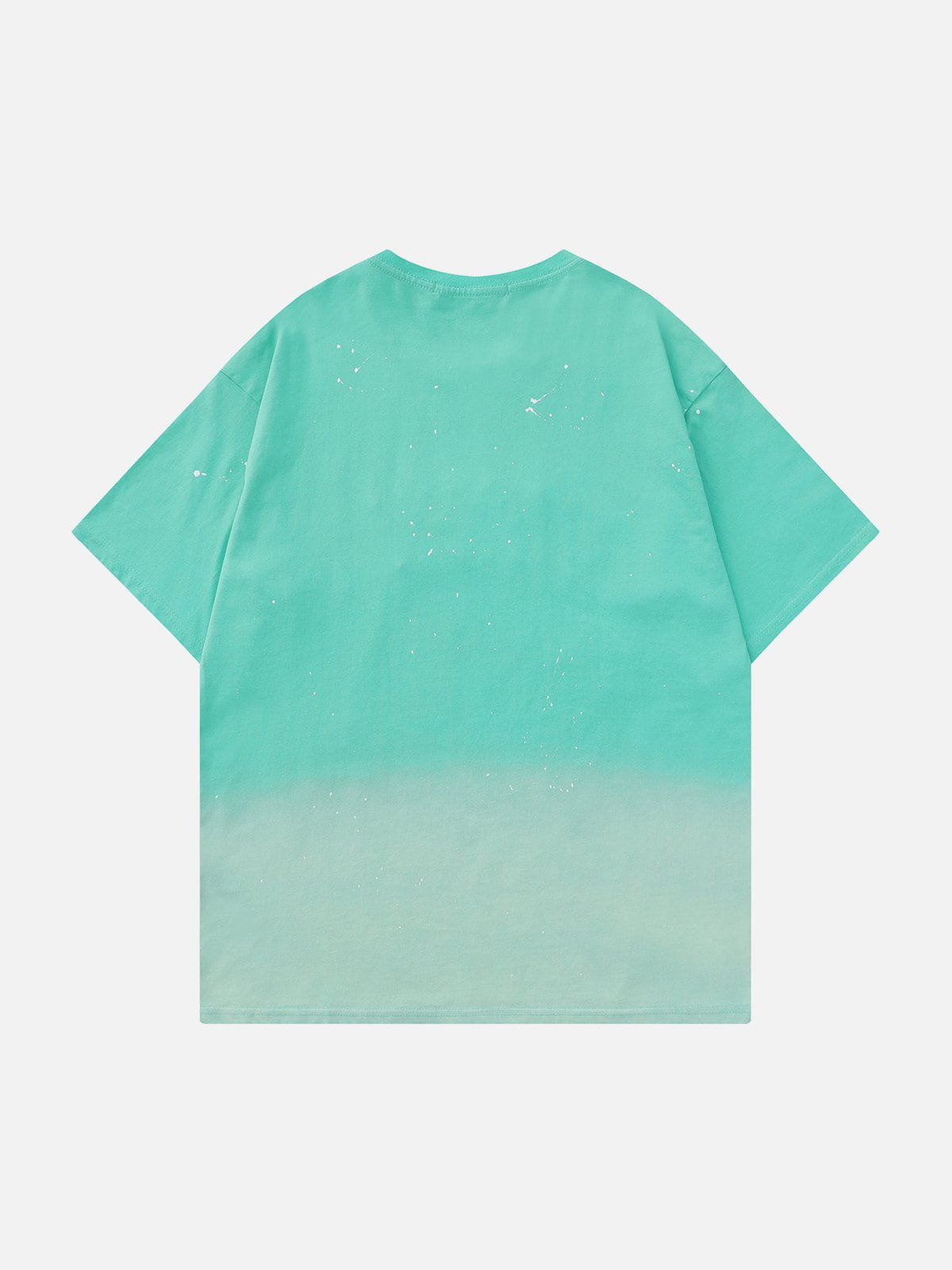 T-Shirt mit Farbverlauf und Stern-Applikation 