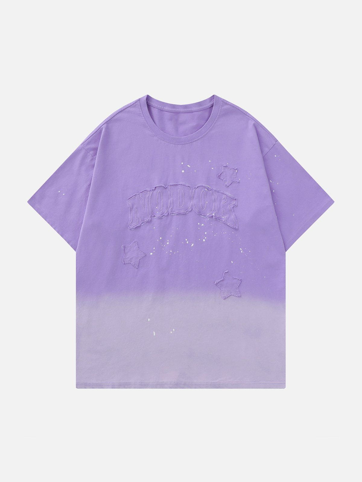 T-Shirt mit Farbverlauf und Stern-Applikation 