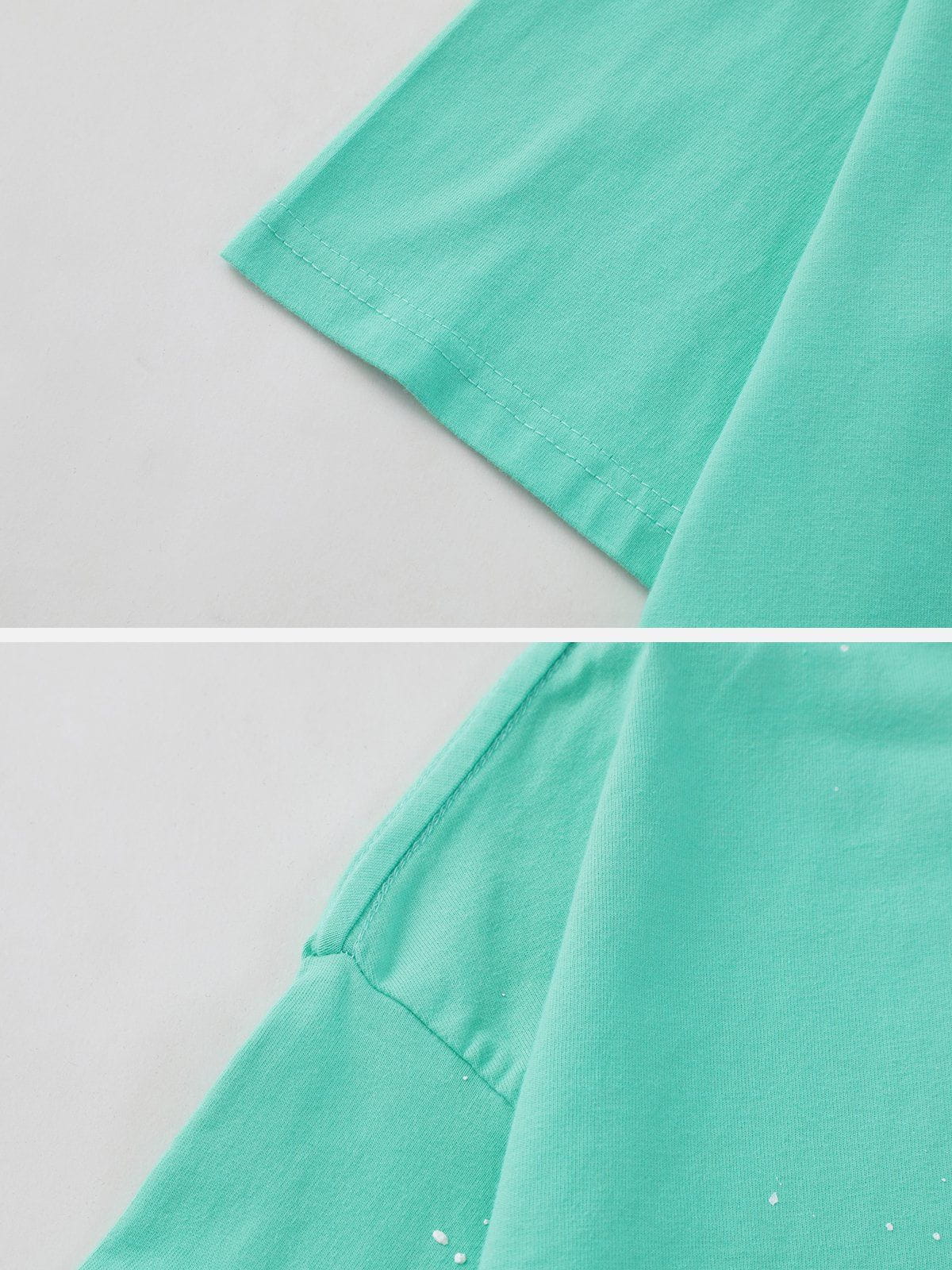 T-Shirt mit Farbverlauf und Stern-Applikation 