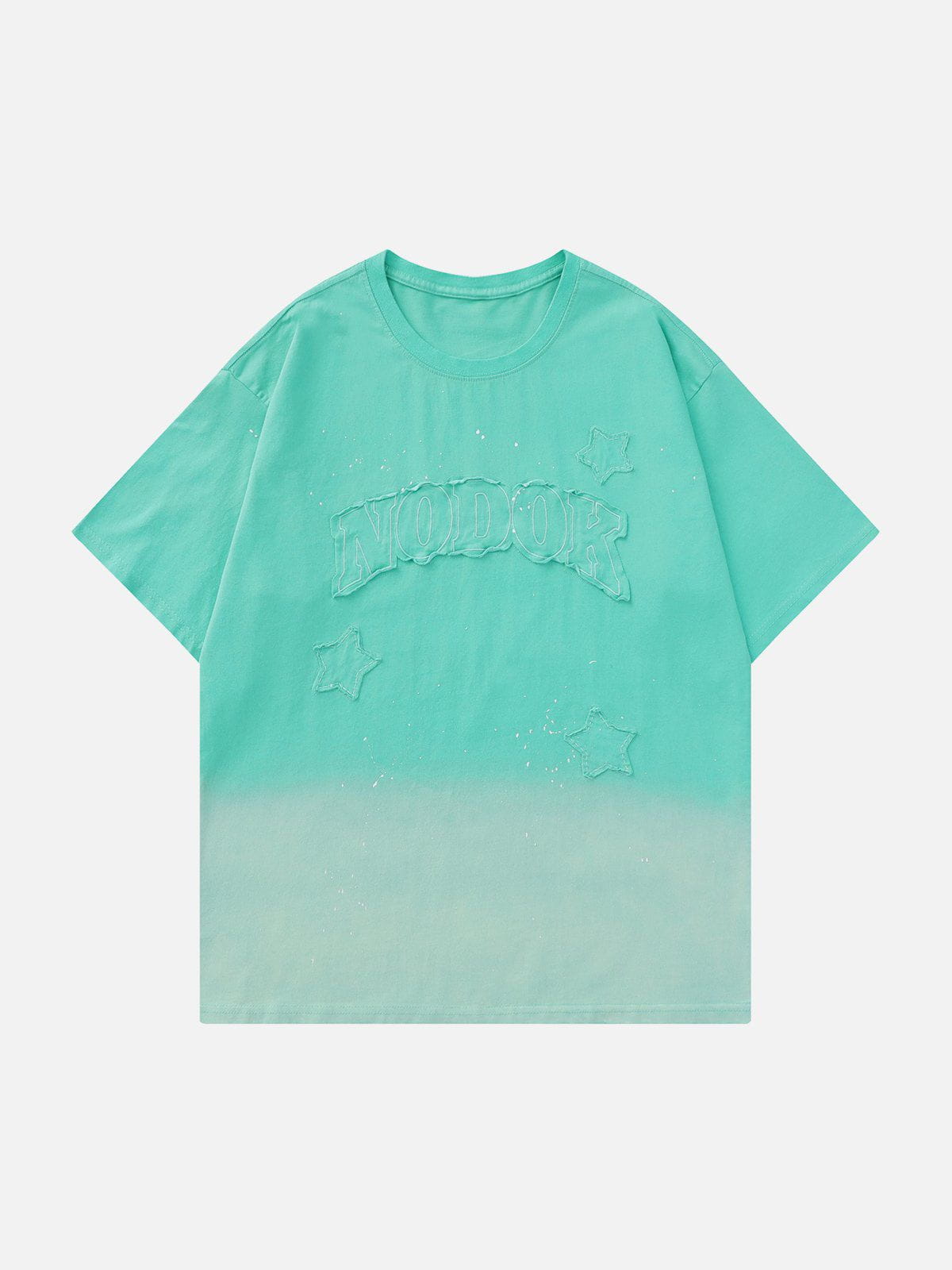 T-Shirt mit Farbverlauf und Stern-Applikation 
