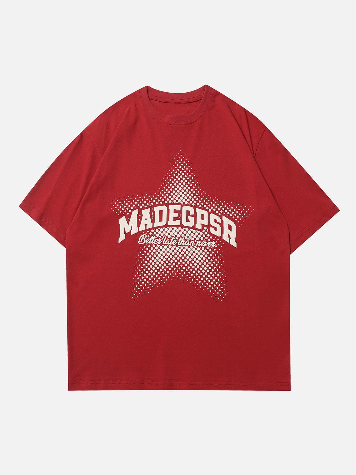 T-Shirt mit Farbverlauf und Stern-Buchstaben-Print 