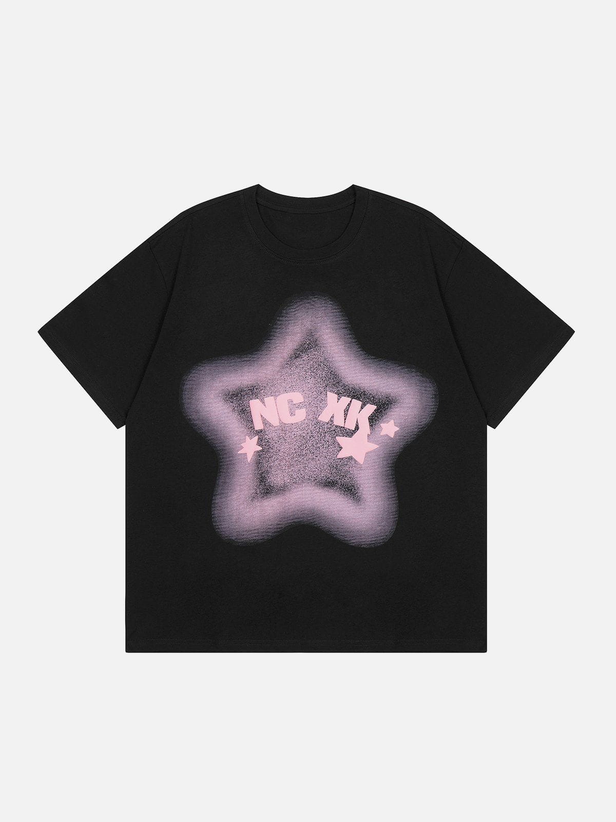 T-Shirt mit Farbverlauf und Sternen-Print 
