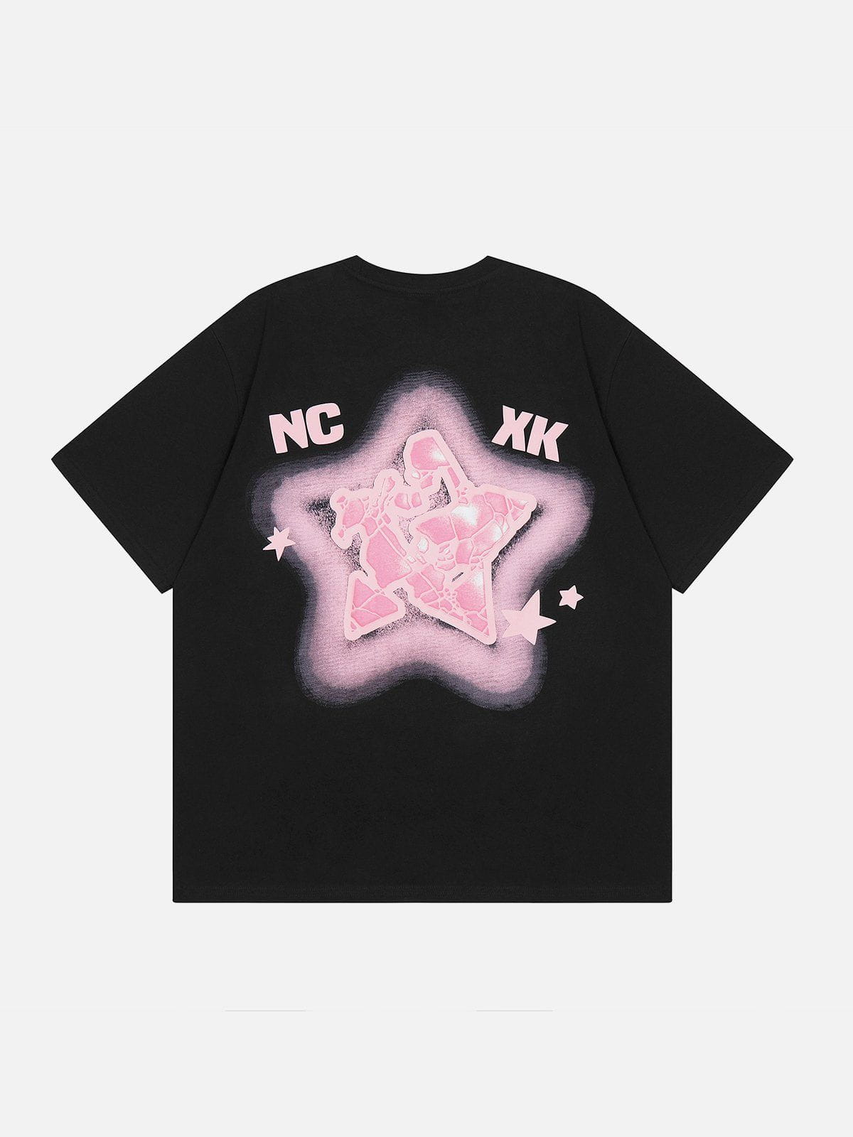 T-Shirt mit Farbverlauf und Sternen-Print 