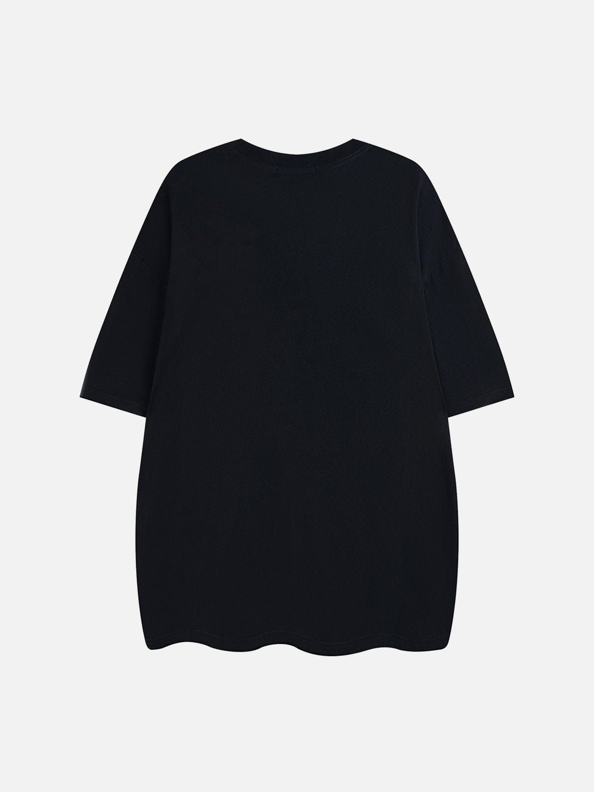 T-Shirt mit Farbverlauf und Sternen-Print 