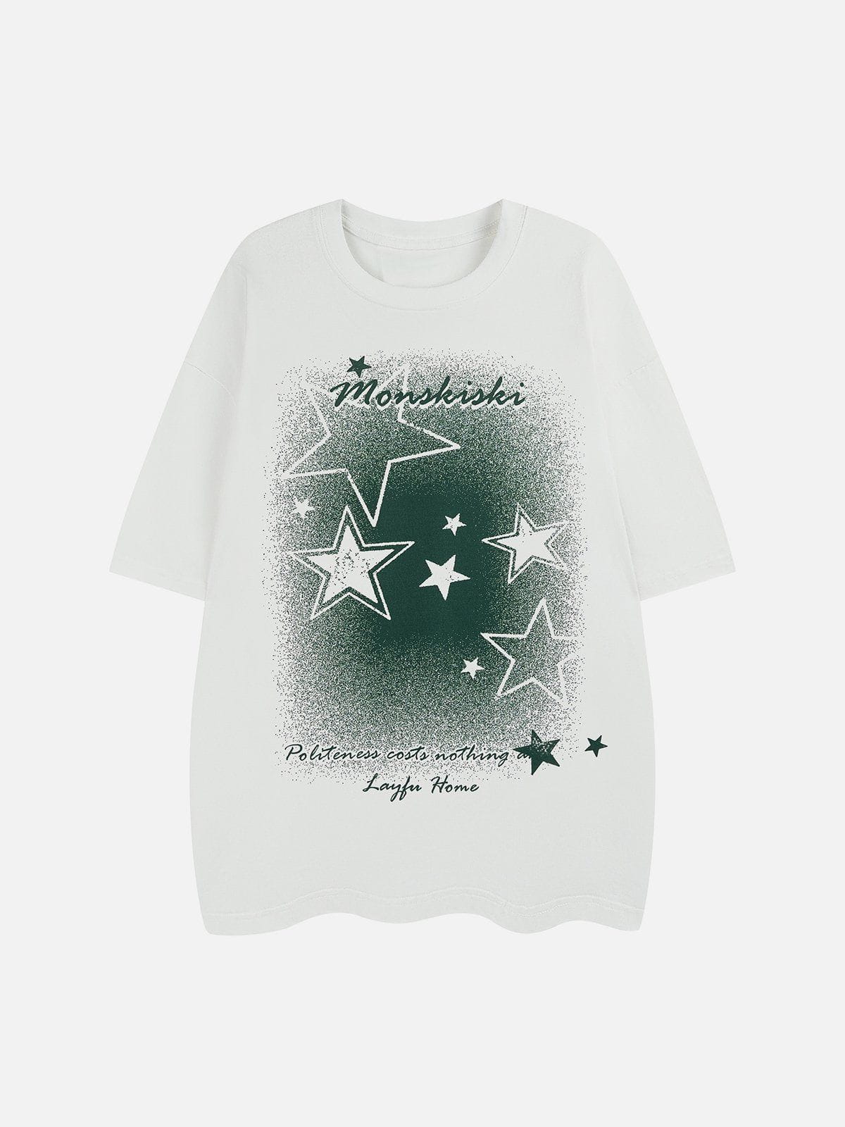 T-Shirt mit Farbverlauf und Sternen-Print 