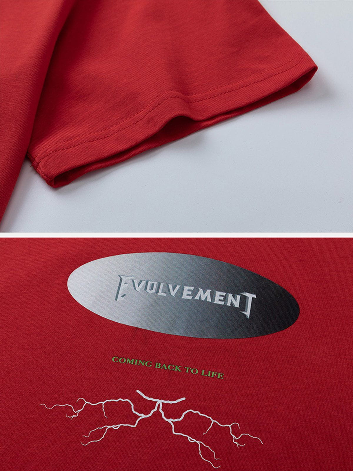 T-Shirt mit stereoskopischem Buchstaben-Farbverlauf 