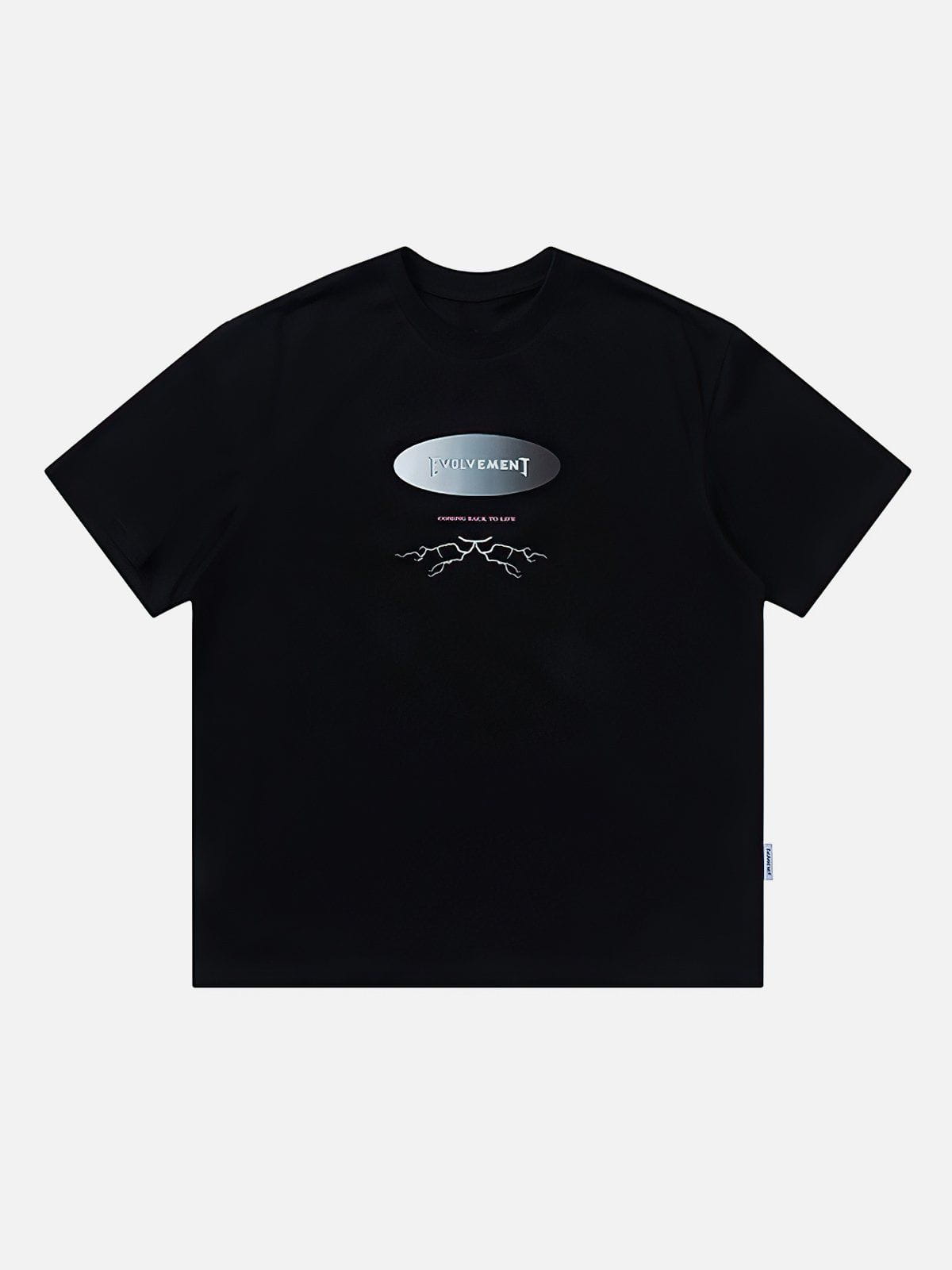 T-Shirt mit stereoskopischem Buchstaben-Farbverlauf 