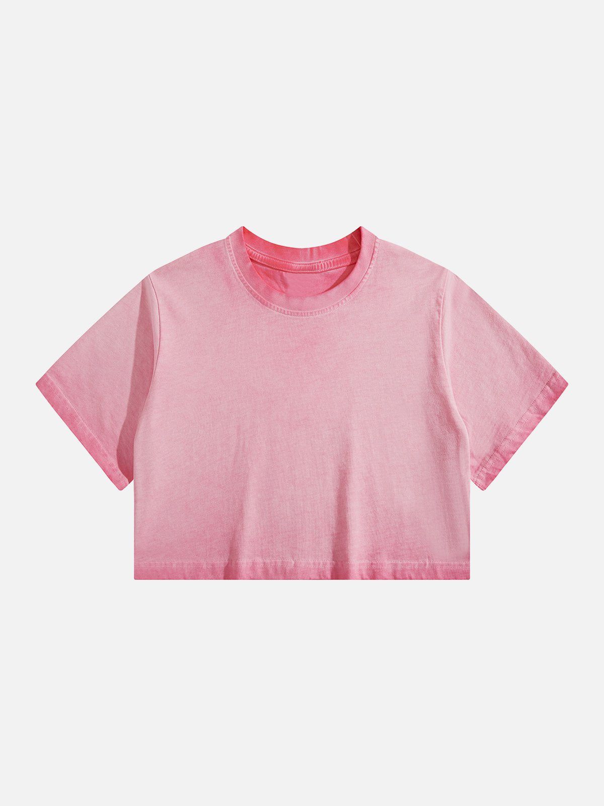 Kurzes T-Shirt mit Farbverlauf und Used-Look 