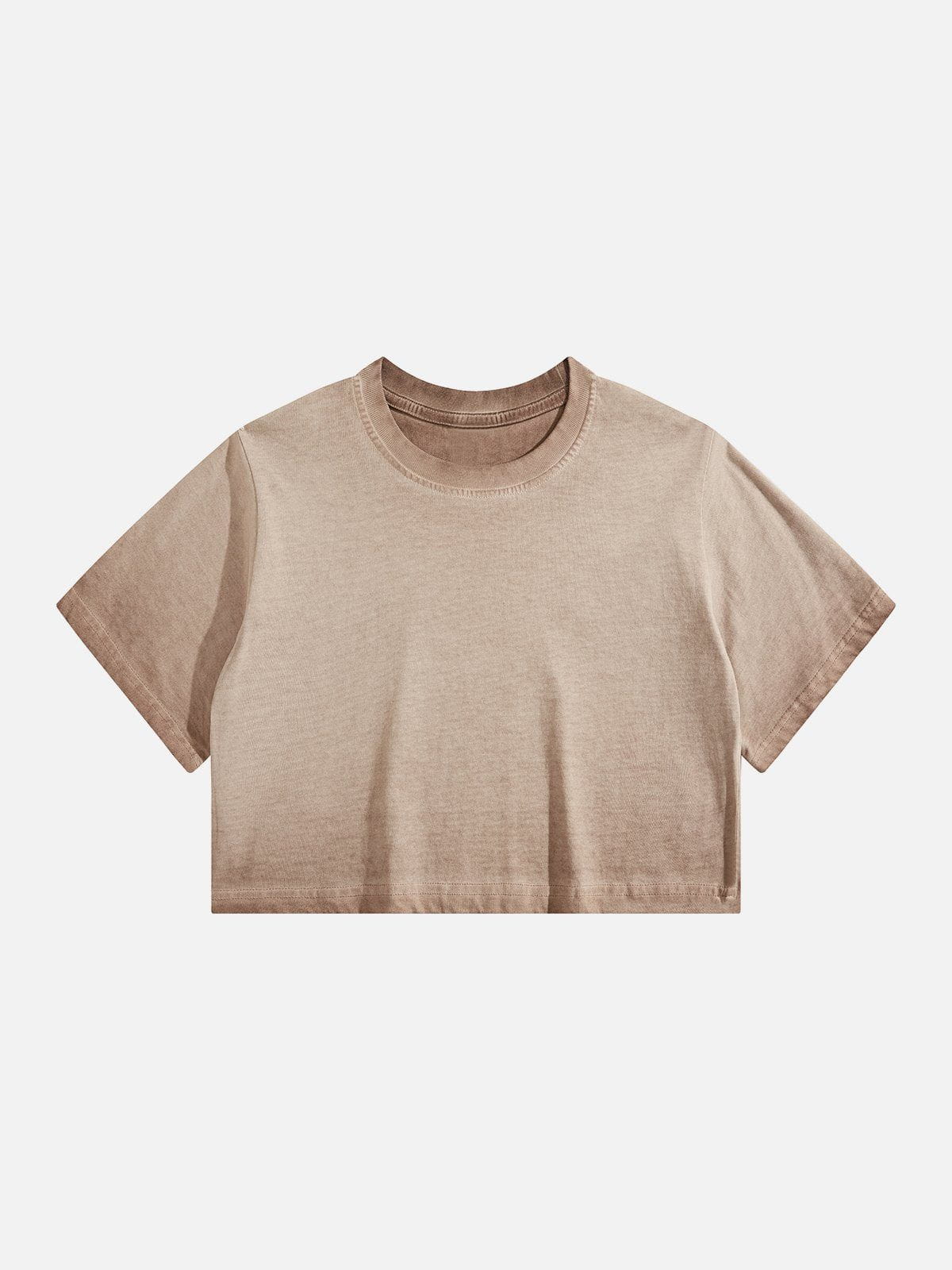 Kurzes T-Shirt mit Farbverlauf und Used-Look 