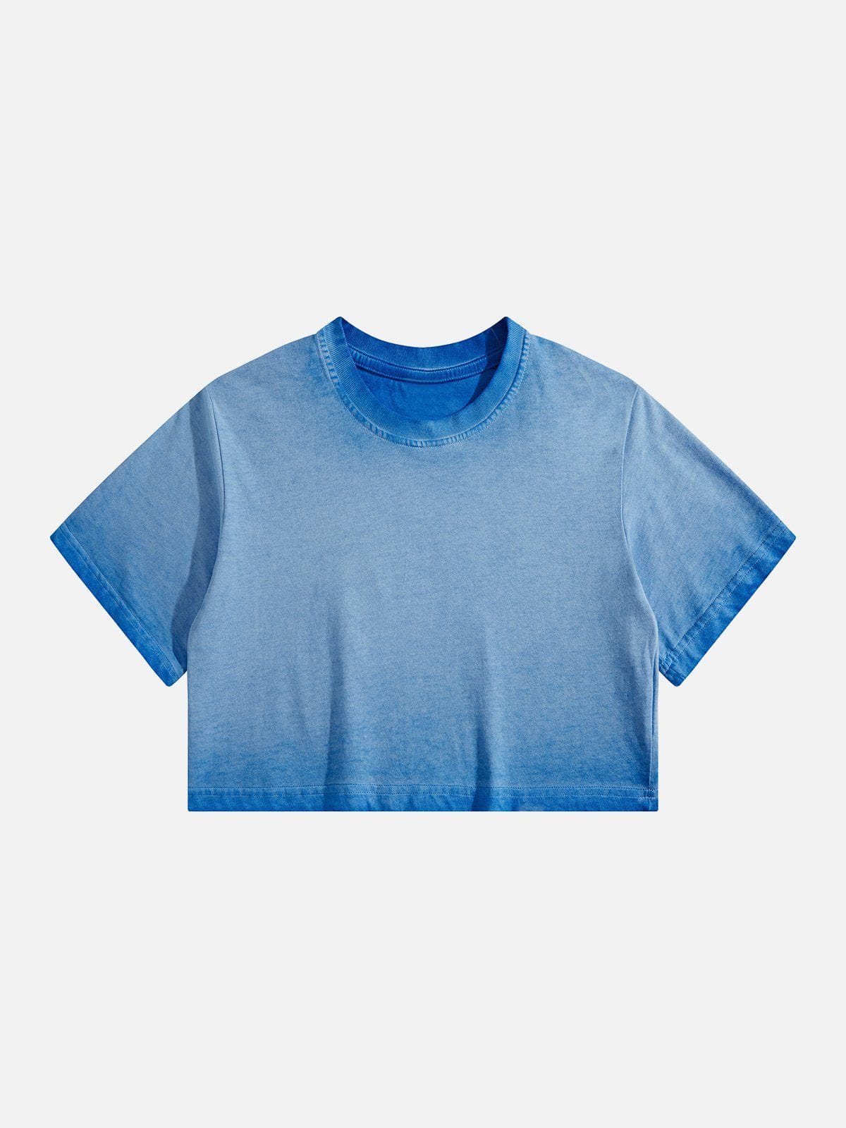 Kurzes T-Shirt mit Farbverlauf und Used-Look 