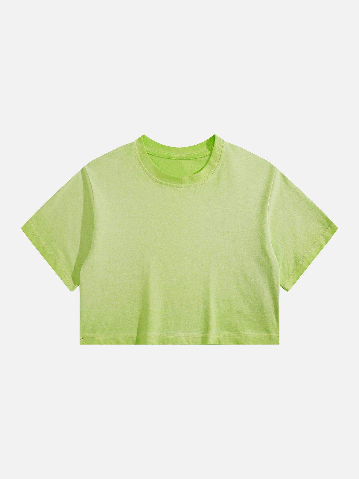 Kurzes T-Shirt mit Farbverlauf und Used-Look 