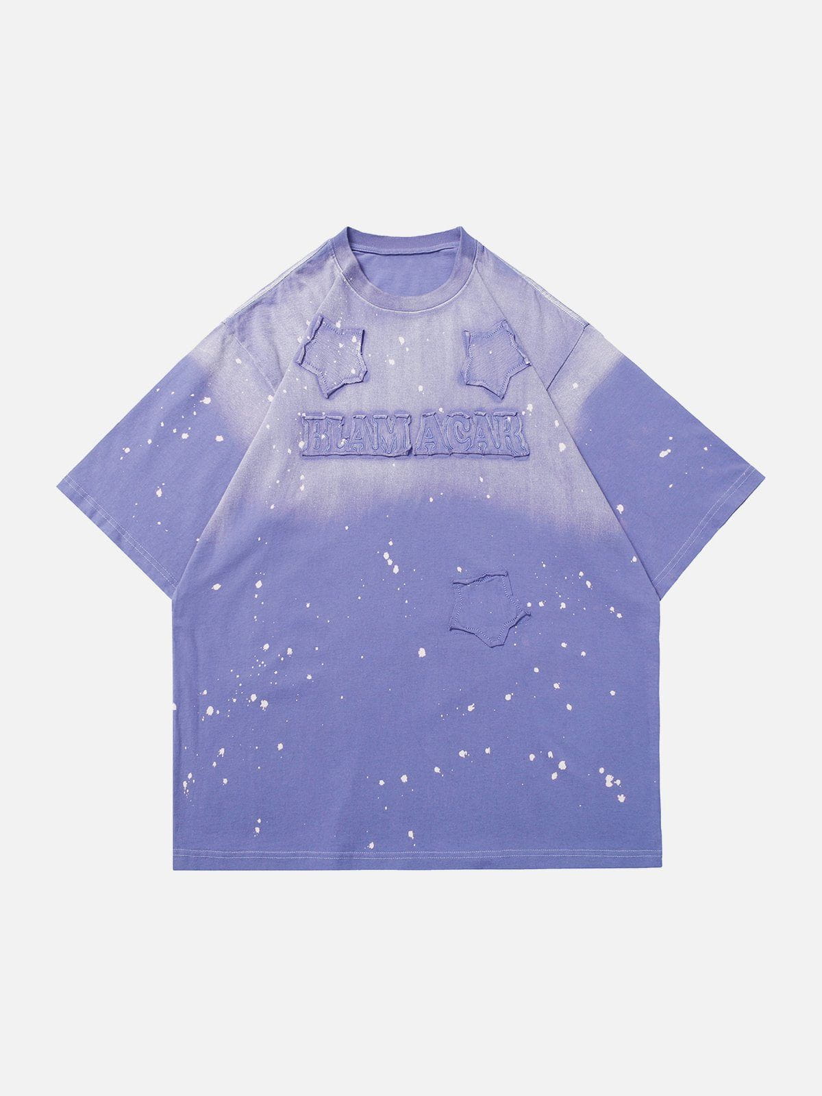 T-Shirt mit Farbverlauf und Stern-Print 