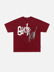 T-Shirt mit Graffiti-Buchstaben-Print 