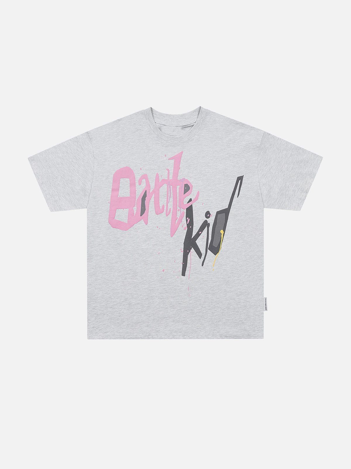 T-Shirt mit Graffiti-Buchstaben-Print 