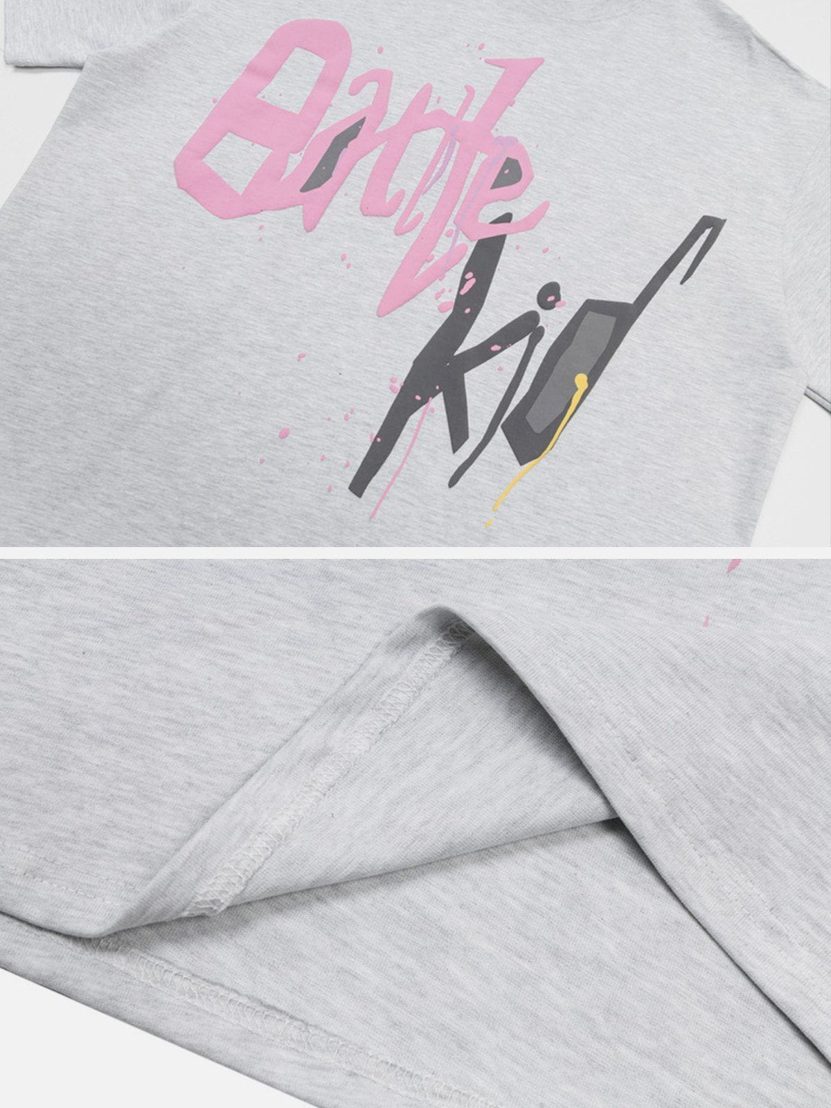 T-Shirt mit Graffiti-Buchstaben-Print 