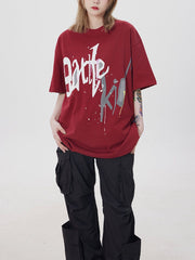 T-Shirt mit Graffiti-Buchstaben-Print 