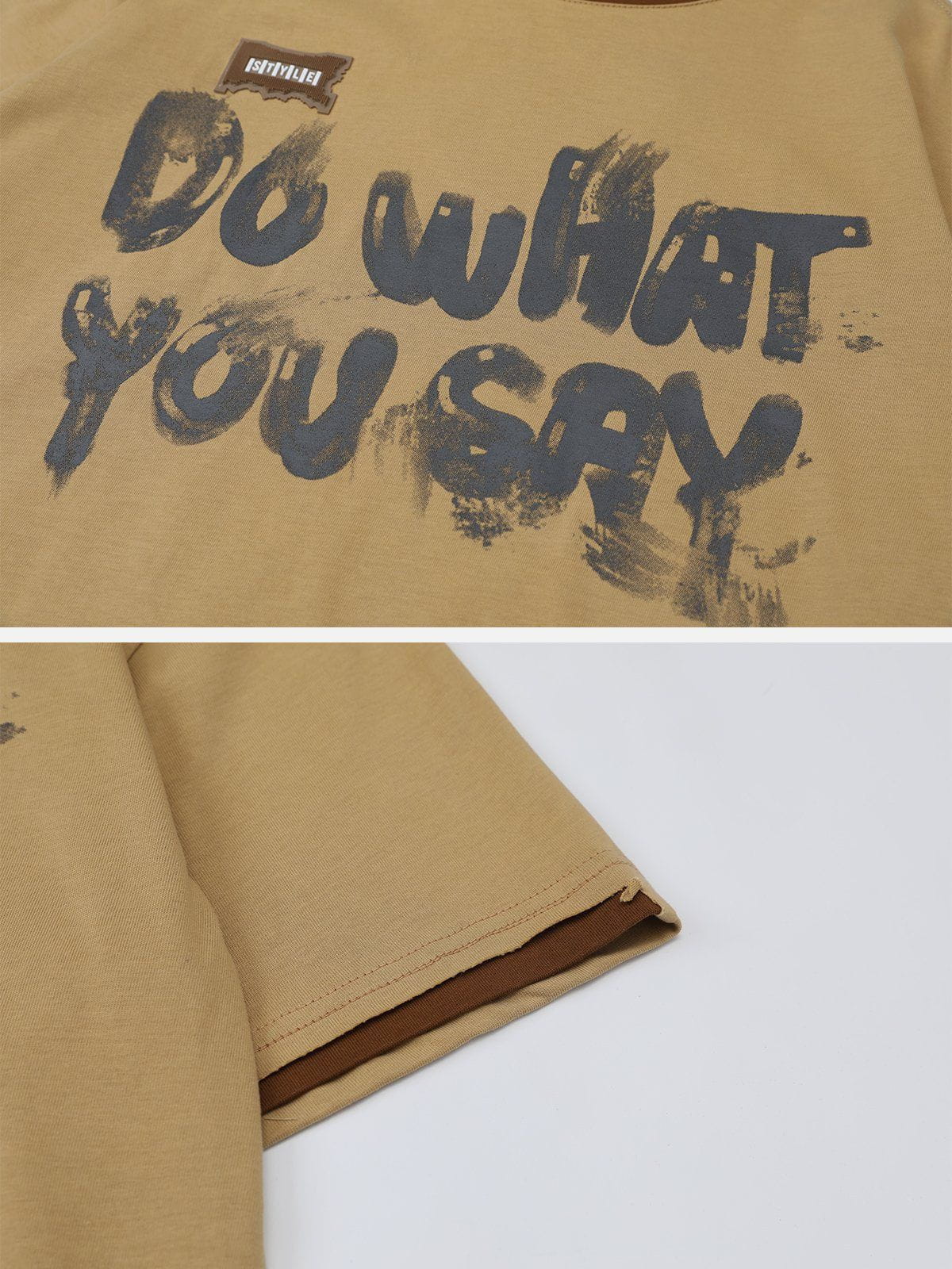 T-Shirt mit Graffiti-Monogramm-Print 