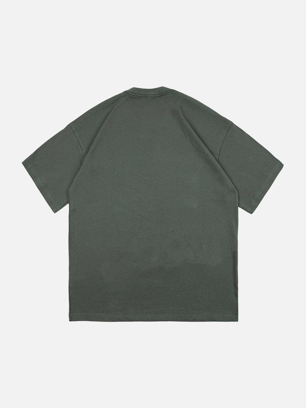 T-Shirt mit Graffiti-Silhouette-Print 