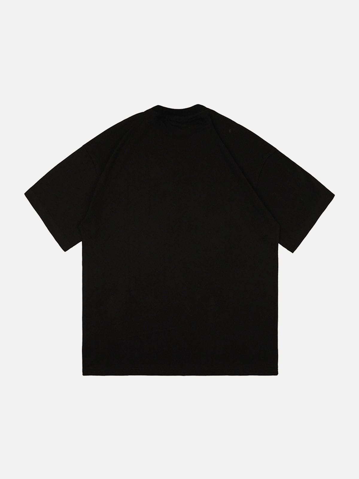 T-Shirt mit Graffiti-Silhouette-Print 