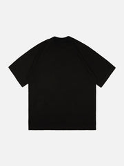 T-Shirt mit Graffiti-Silhouette-Print 