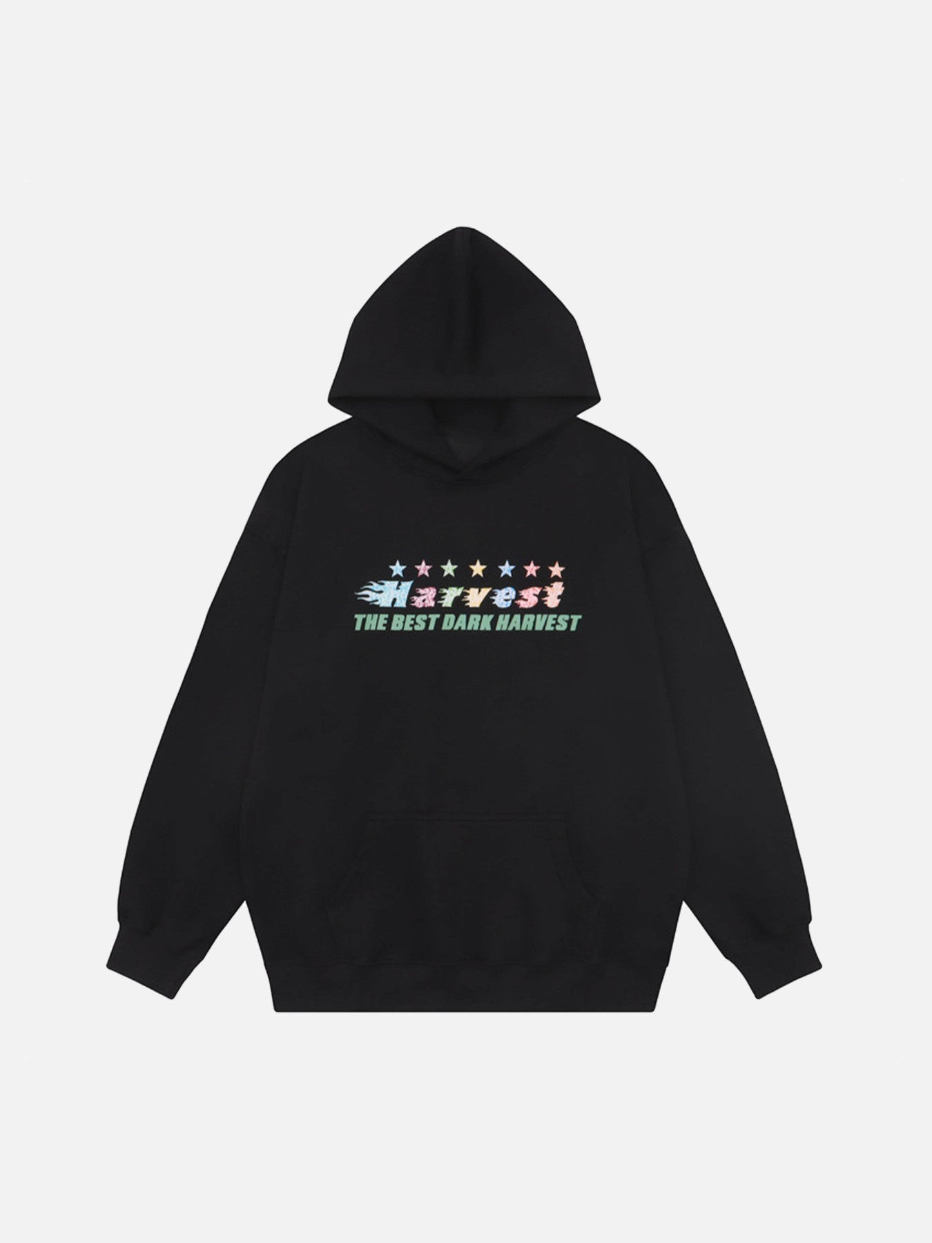 Graffiti Star Print Hooded Sweatshirt