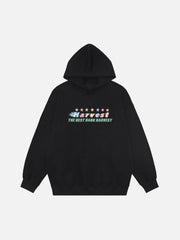Graffiti Star Print Hooded Sweatshirt