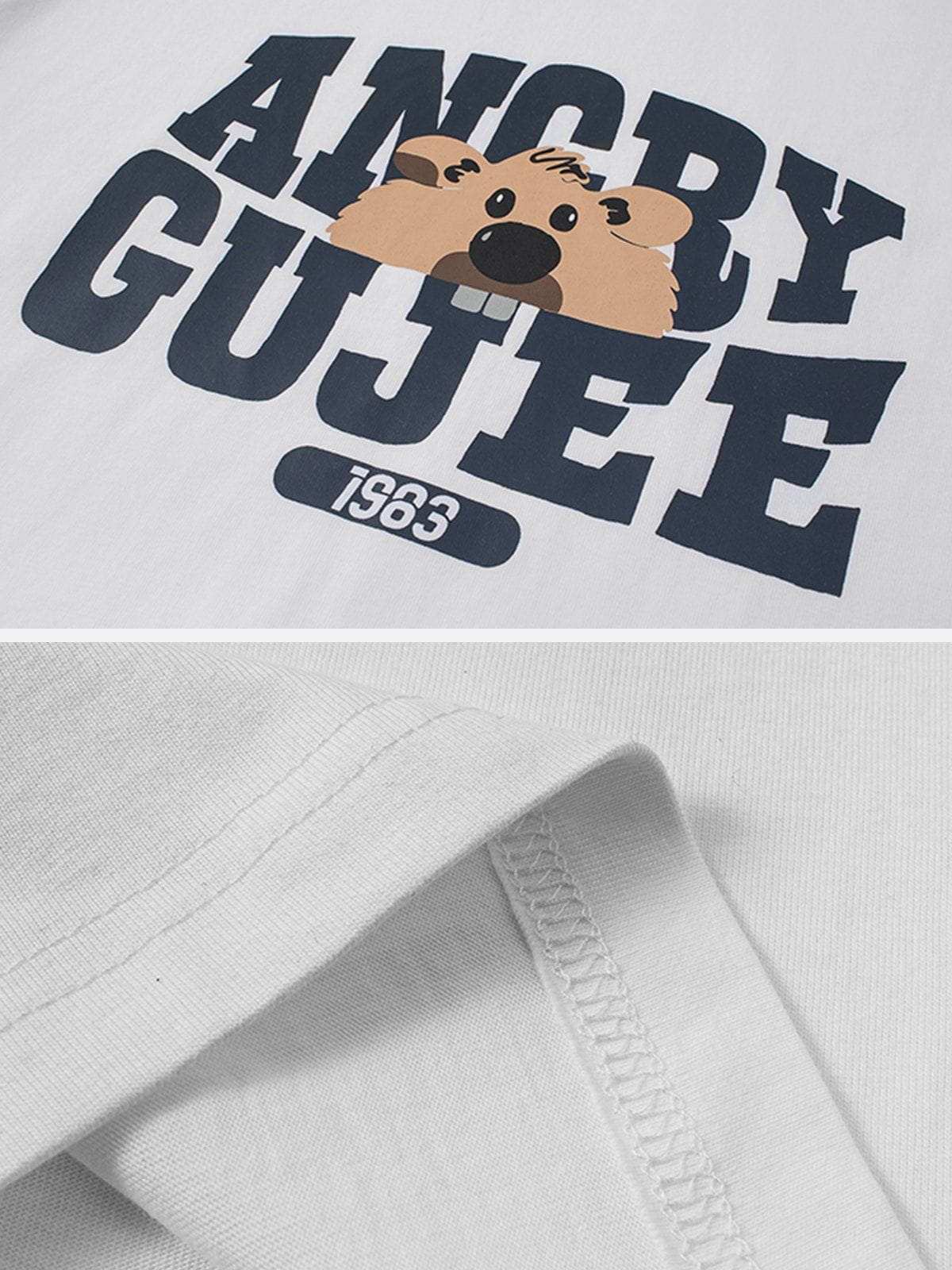 T-Shirt mit Murmeltier-Print 