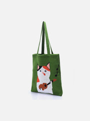 "Guitar Cat" Graphic Knitting Bag