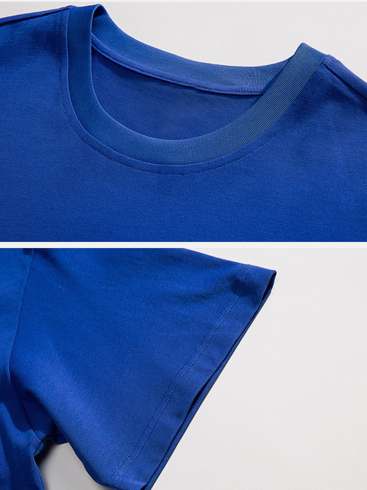 Patchwork-T-Shirt mit H-Buchstaben-Print 