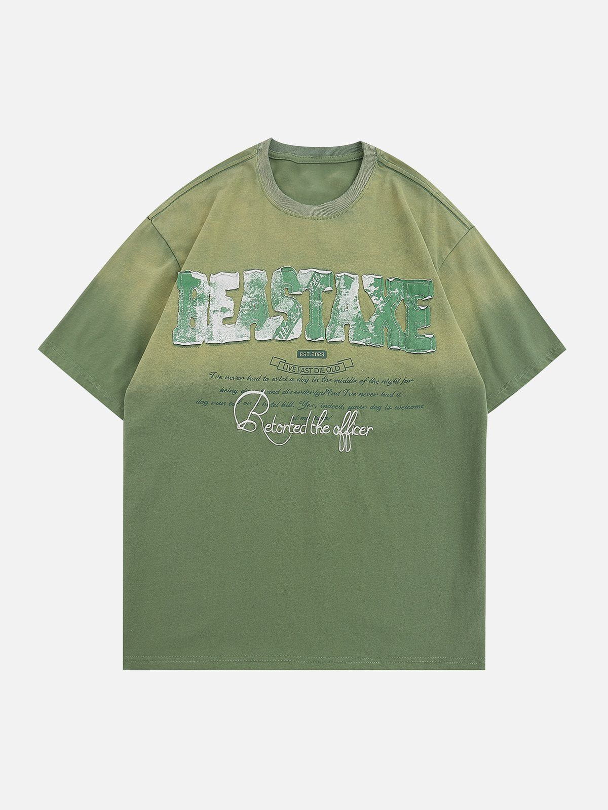 Halo Letter Patchwork T-Shirt 