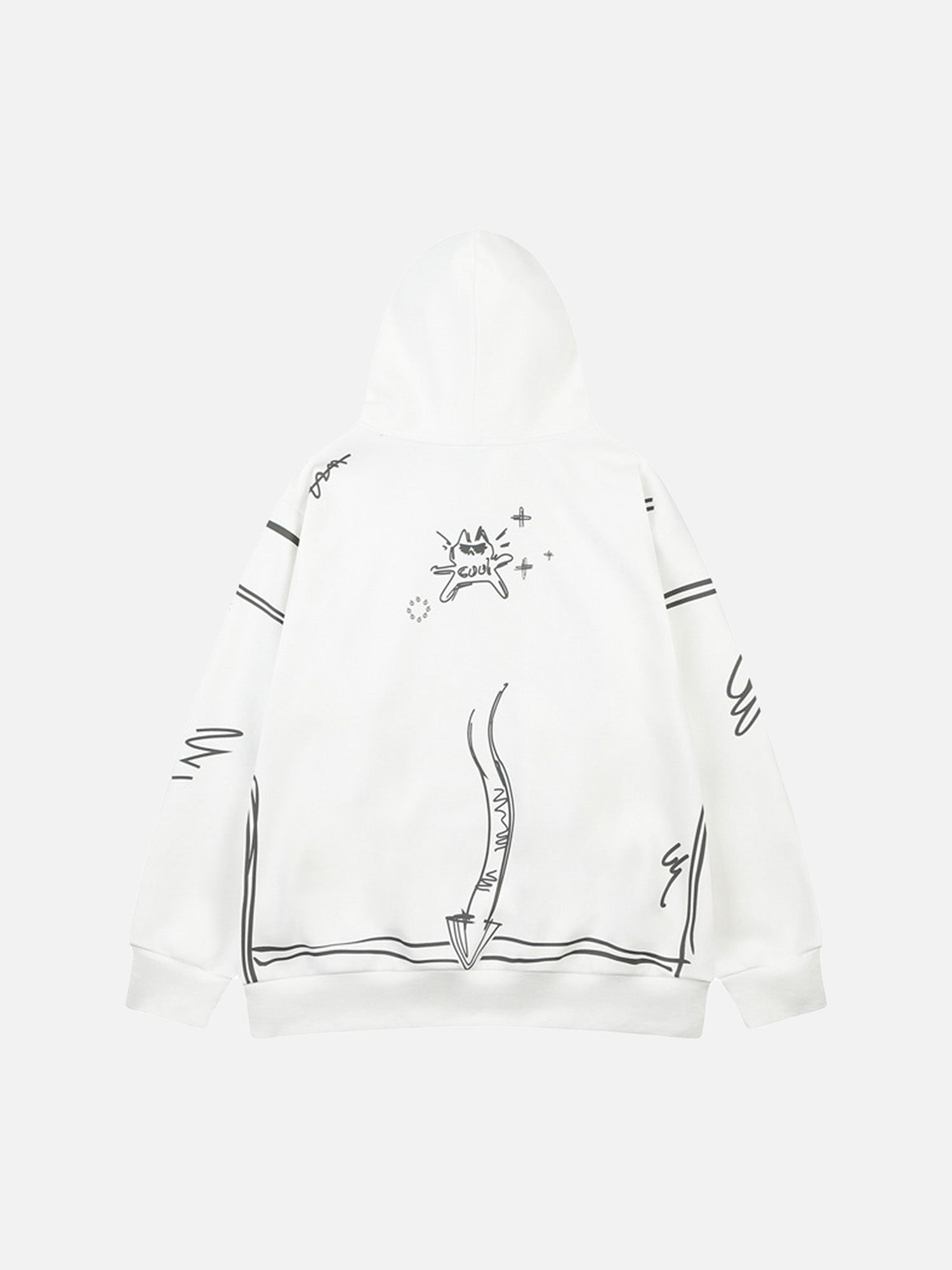 Hand-painted Graffiti Hoodie And Fleece Hoodie